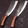 Japanese handmade forged high carbon steel 8mm upgraded and thickened integrated Tang sharp wood cutter, jungle logging knife 4