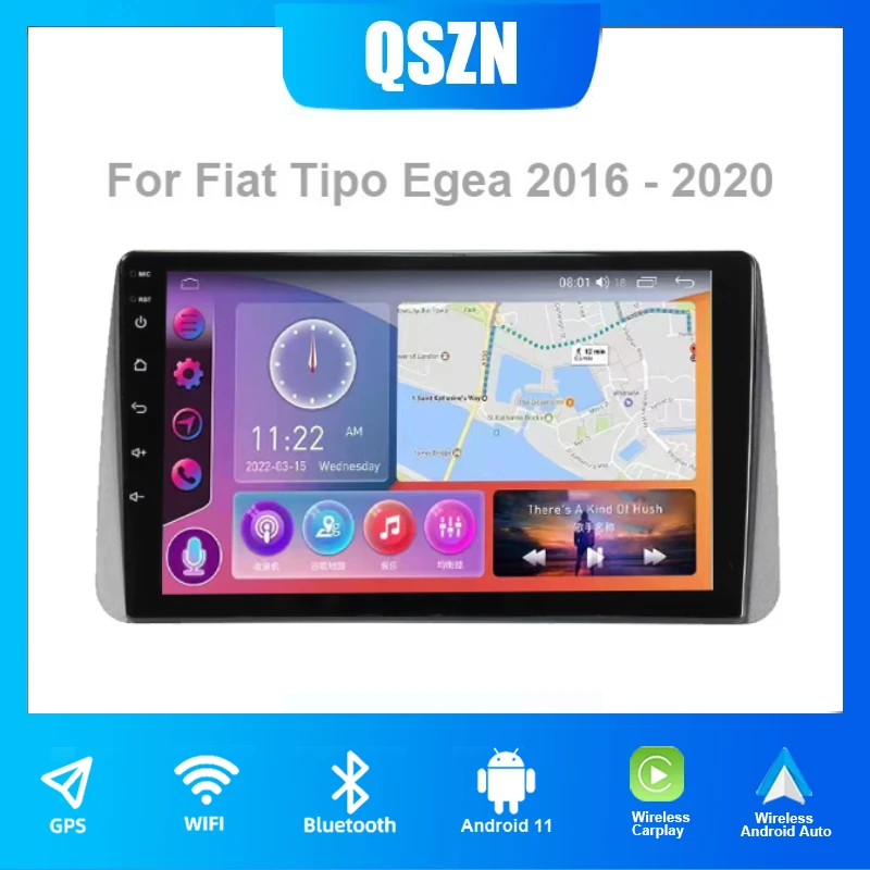 

9INCH Car Multimedia Player with Frame for Fiat Egea Tipo 2016-2020 CarPlay Android Auto Radio Stereo 4G Navigation GPS 2din