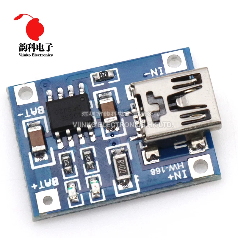 5PCS 5V 1A Micro/Type-c/Mini 18650 TP4056 Lithium Battery Charger Module Charging Board With Protection Dual Functions 1A Li-ion
