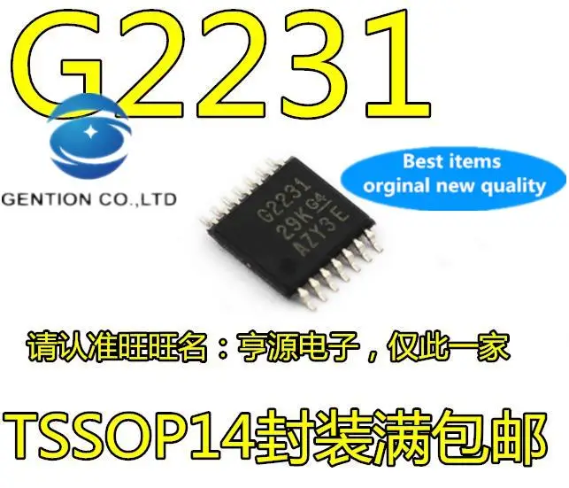 

10 шт., 100% оригинальные новые модели G2231 MSP430G2231IPW14R MSP430G2231 TSSOP14 feet, микроконтроллер