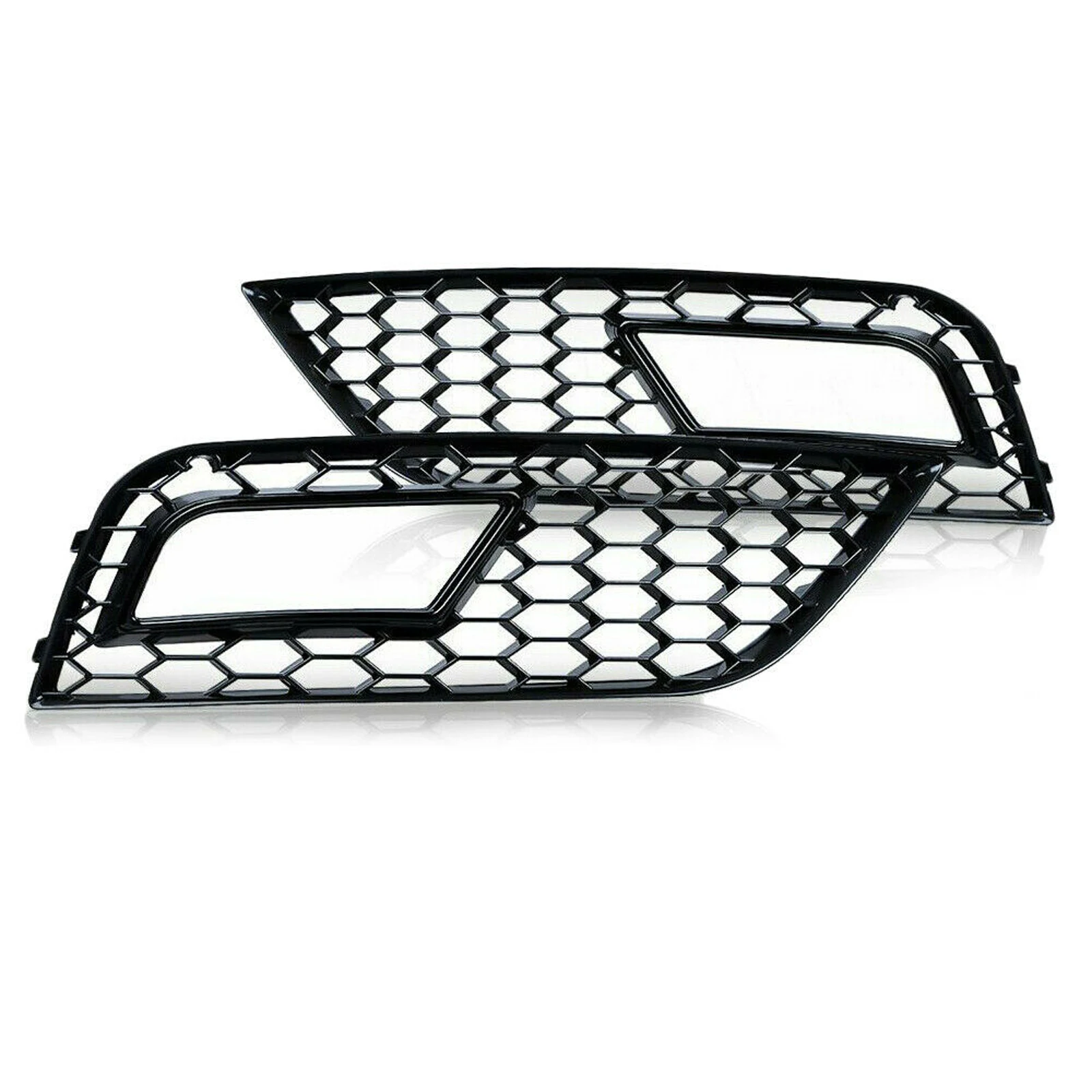 Car Exterior Accessories Car Grill Mesh 2x RS4 Style Front Fog Light Grilles for Audi A4 B8.5 2013-2016