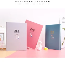 Carnet de travail créatif avec planificateur de 365 jours, Kawaii, carnet de notes avec Agenda, manuel efficace, papeterie pour étudiant, 2022 
