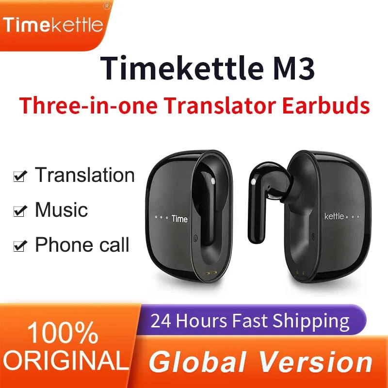 旅行用家電 Timekettle M3 Translator Earbuds 3-in-1 Timekettle M3 Voice Language Translator Earbuds/Earpieces