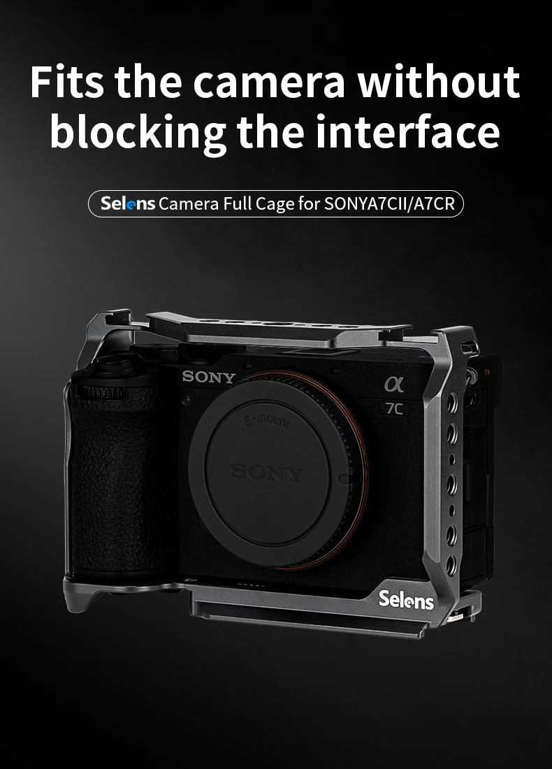 DSLR Camera Cage with Multiple Expansion Holes for SONY A7CII/A7CR Photography P