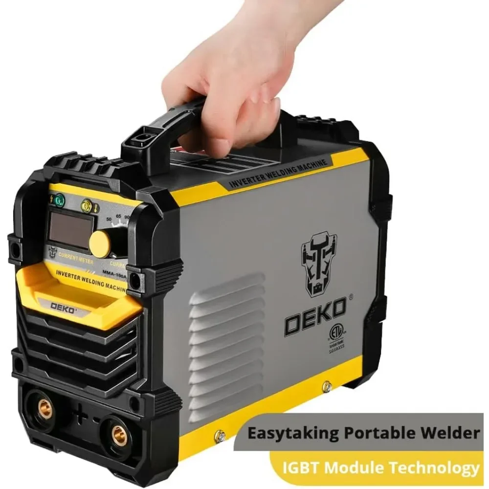 110/220V MMA Welder,160A ARC Welder Machine IGBT Digital Display LCD Hot Start Welder with Electrode Holder,Work Clamp