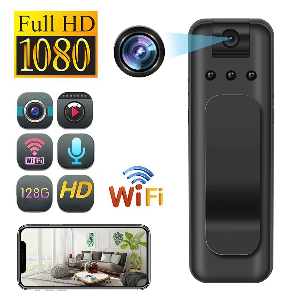 Hd 1080P Mini Fotocamera Portatile Piccolo Videoregistratore Digitale Polizia Bodycam Visione Notturna Sport Dv Dvr Videocamera Di Sorveglianza