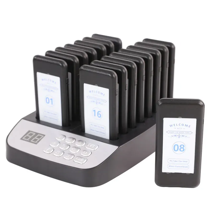 Restaurant Pager Wireless Calling System 16PCS