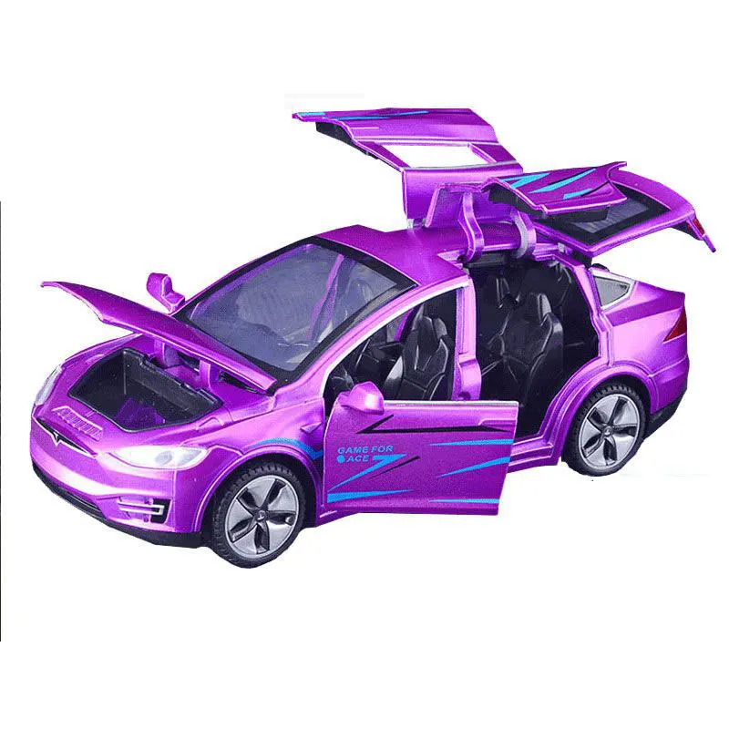 

Diecat Tesla Model X, игрушки для мальчиков, металлический детский автомобиль