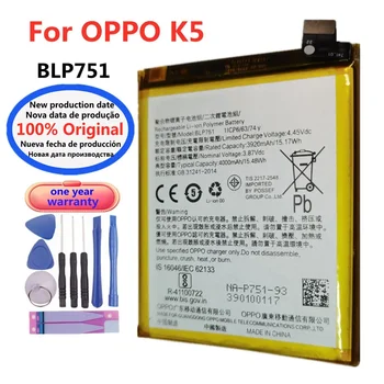 4000mAh BLP751 100% Original Battery For OPPO K5 Phone High Quality Battery Bateria Fast Deliver + Free Tools