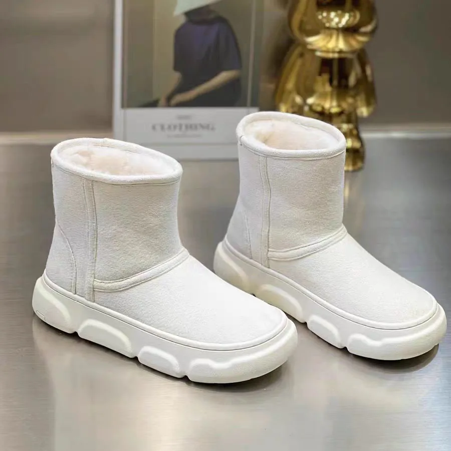 

Ботильоны женские черные из искусственной замши, бархатные ботинки без шнуровки, хлопковая обувь с мехом, с круглым носком