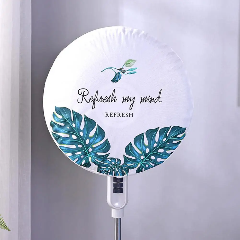 Fan Cover Universal Electric Fan Cover No Odor Multifunctional Leaves Letter Print Electric Protective