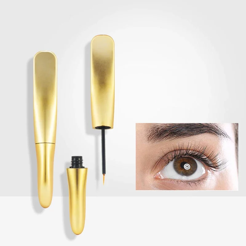 

Gold Color Eyelash Growth Serum Longer Fuller Thicker Lashes Eyelashes Eyelash Care Product Private Label Custom Bulk Makeup