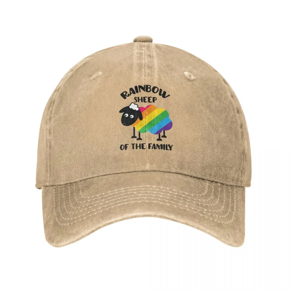 

Rainbow Sheep Of The Family LGBT Pride Baseball Caps Classic Distressed Denim Headwear for Men Women Outdoor Activities Hats Cap