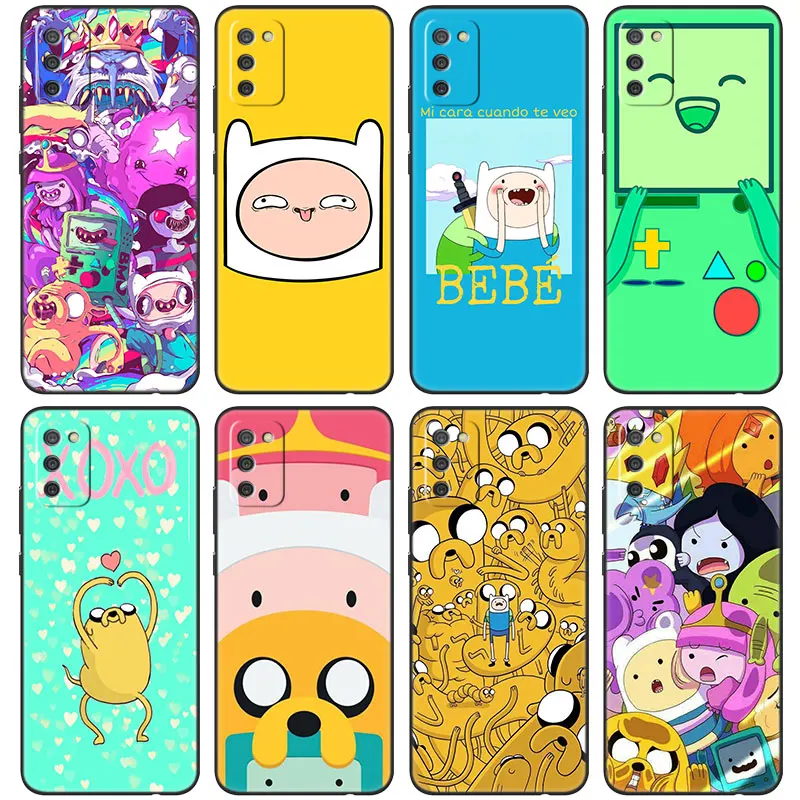 Чехол Adventure Time для Samsung Galaxy A03S A02S A01 A03 Core A10S A20S A20E A30 A40 A41 A6 A7 A9 A8 + 2018 A5 2017 черный чехол