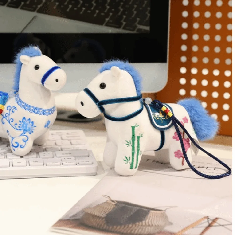 Unique Cute Stuffed Animal Horse Kawaii Soft Cartoon Steed Doll Plush Toys Fluffy Chinese New Year Gift Year of The Horse