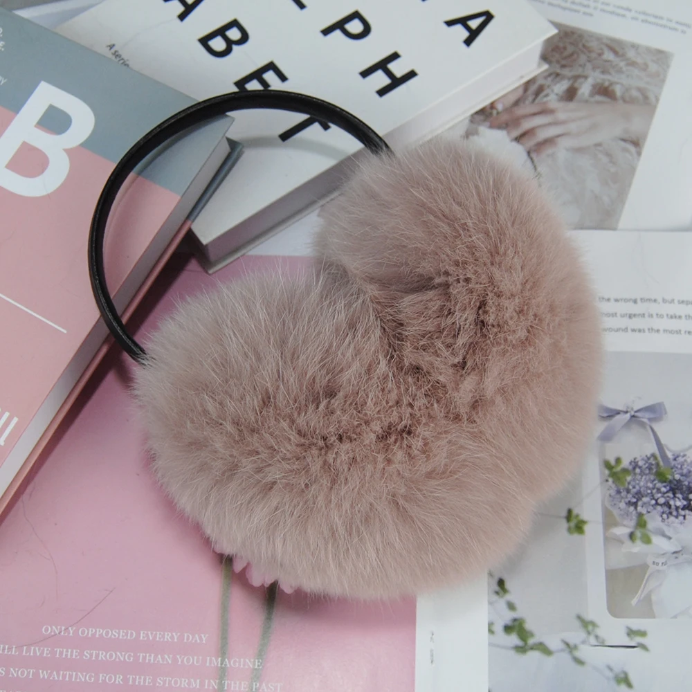 Fur Earmuffs Winter Real Fox Fur Earmuffs for Women Natural Fox Fur Scarves Dual use Genuine Warmer Plush EarMuff Outdoor Solid Scarf