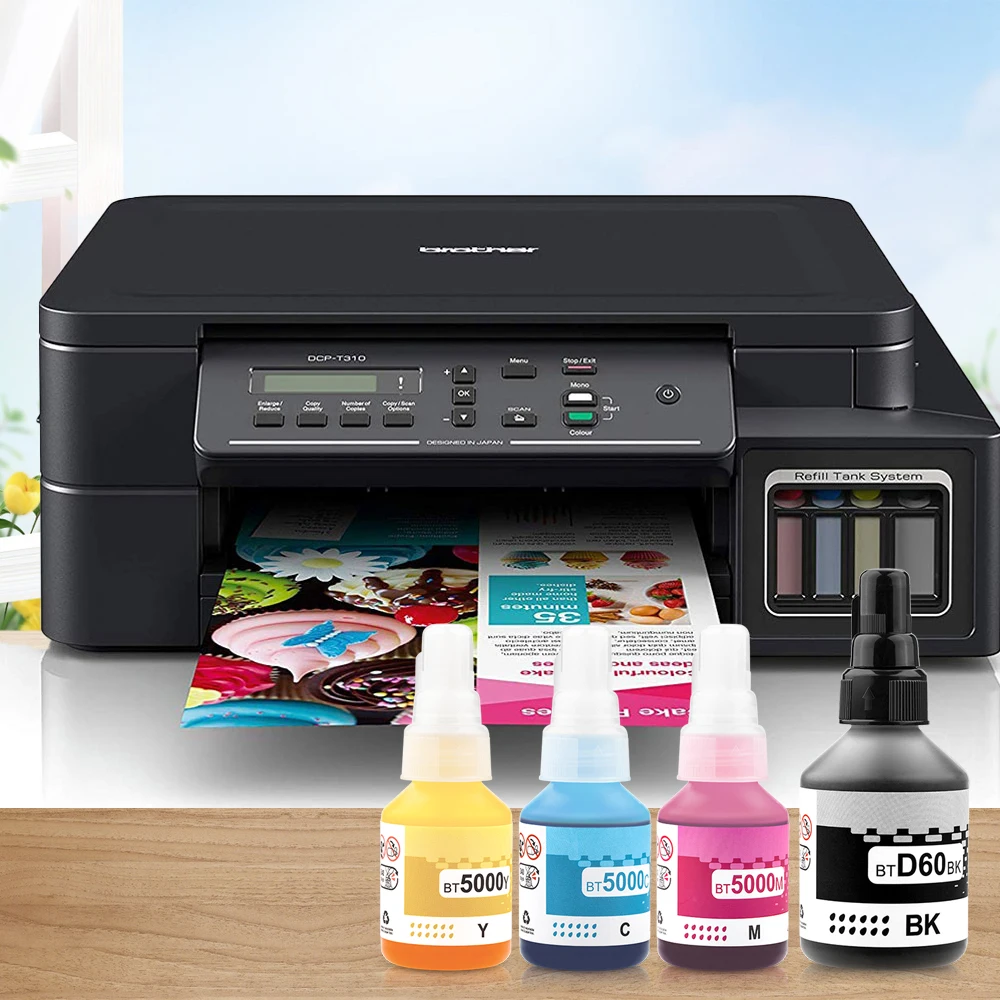Refill Dye Ink for Brother DCP-T310 DCP-T510W DCP-T710W MFC-T810W MFC-T910W HL-T4000DW Printer for Dye Ink Kit