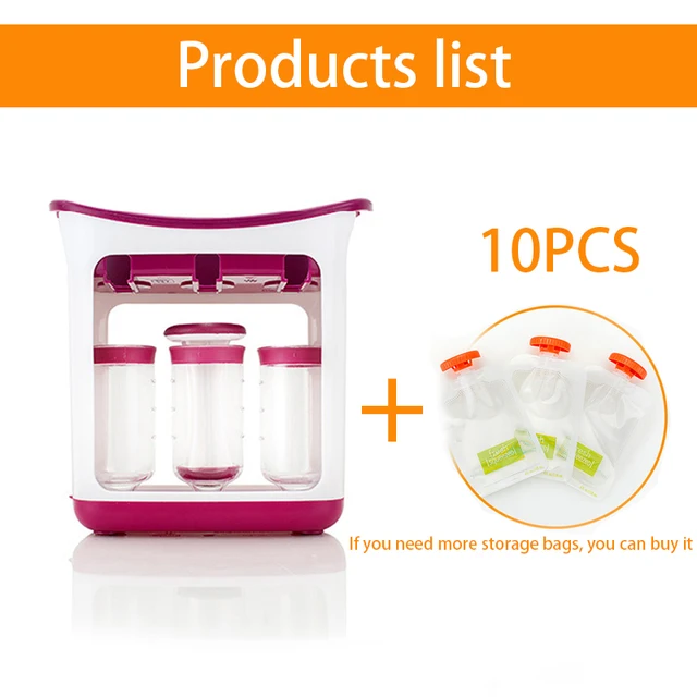 New Baby Feeding Product Newborn Food Maker Portable Toddler Infantino Squeeze Pouches babycook Fruit Juice Station For 0-6 Ages 2