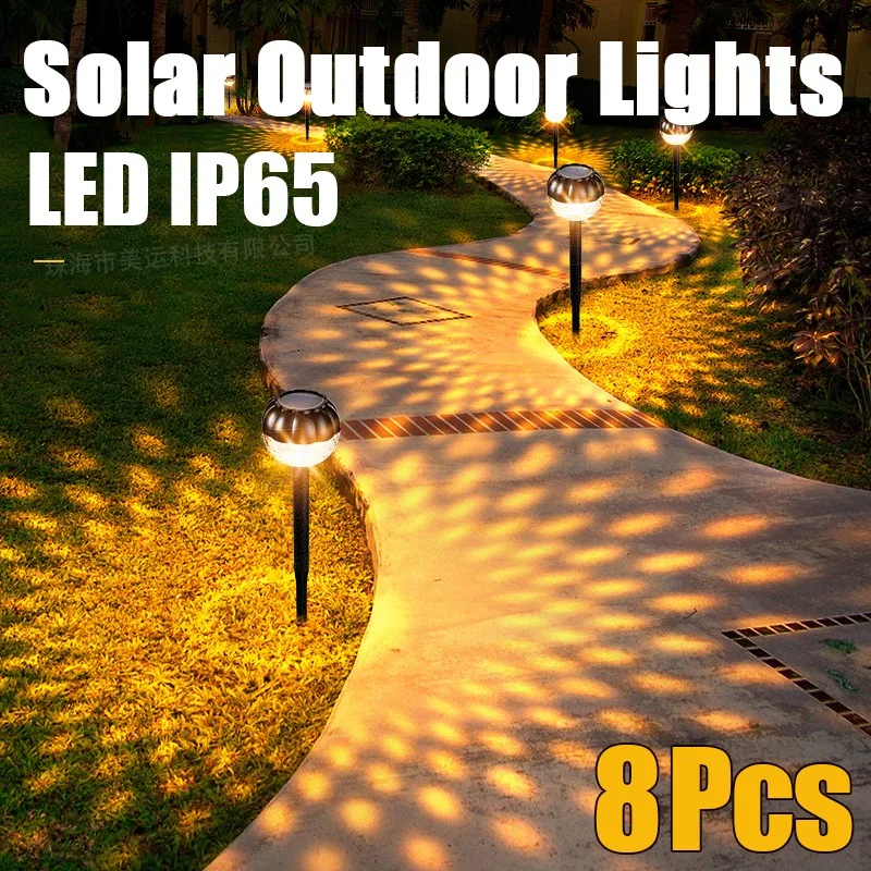 8Pcs Christmas Decoration Solar Lawn Lights Villa Layout Garden Waterproof Outdoors Shadow Landscape Small Night Courtyard Lamps peter hammill chameleon in the shadow of the night 1 cd