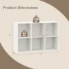 6-Cube Bookcase Modern 3-Tier Storage Organizer Horizontal Vertical Bookshelf