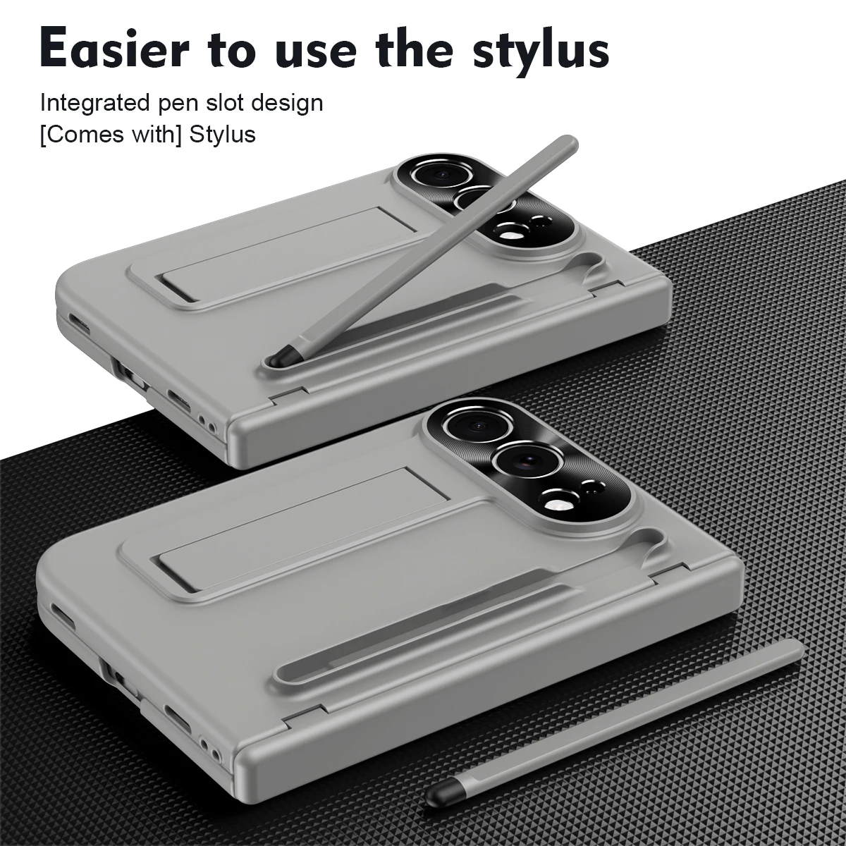 Ultra Protective Foldable Phone Case with S Pen Holder and Screen Guard