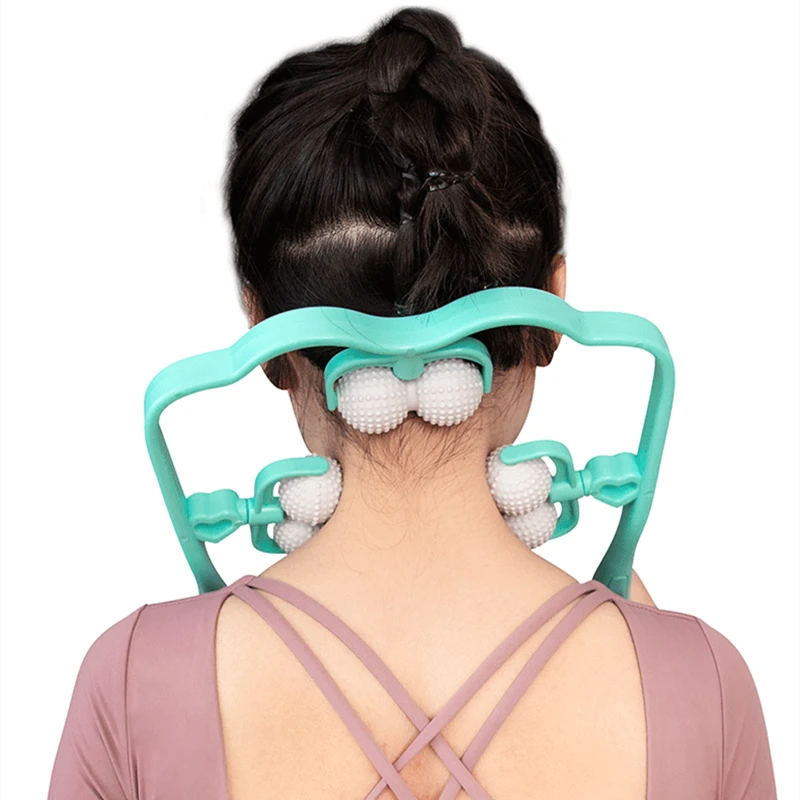 The new upgrade 2023 Neck Massager Handheld Shoulder Aids With Ball Shiatsu Deep Muscle