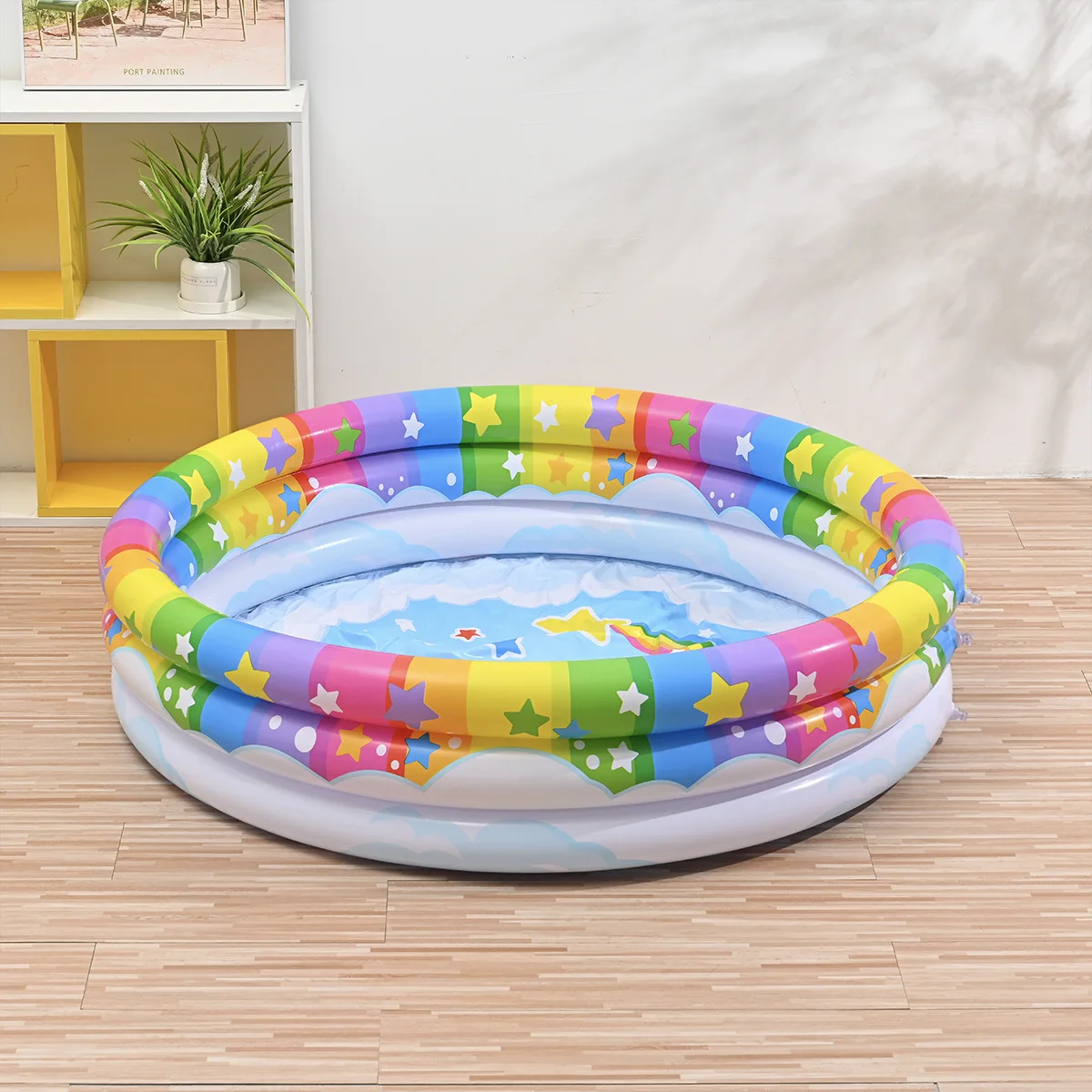 Rainbow Unicorn Baby Removable Swimming Pool Inflatable Pool forChildren Ring Swim Game Water for Summer Fun Ages 3+