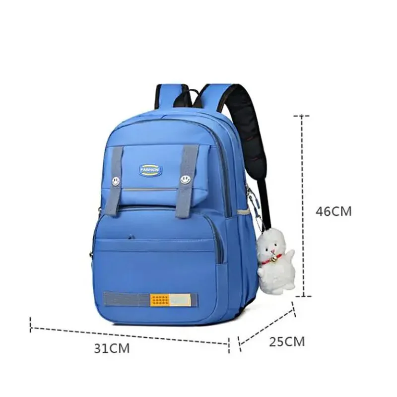 School Bags 2024 New High Capacity Girls' Schoolbag Middle School Students' Decompression Backpack Waterproof  High Capacity