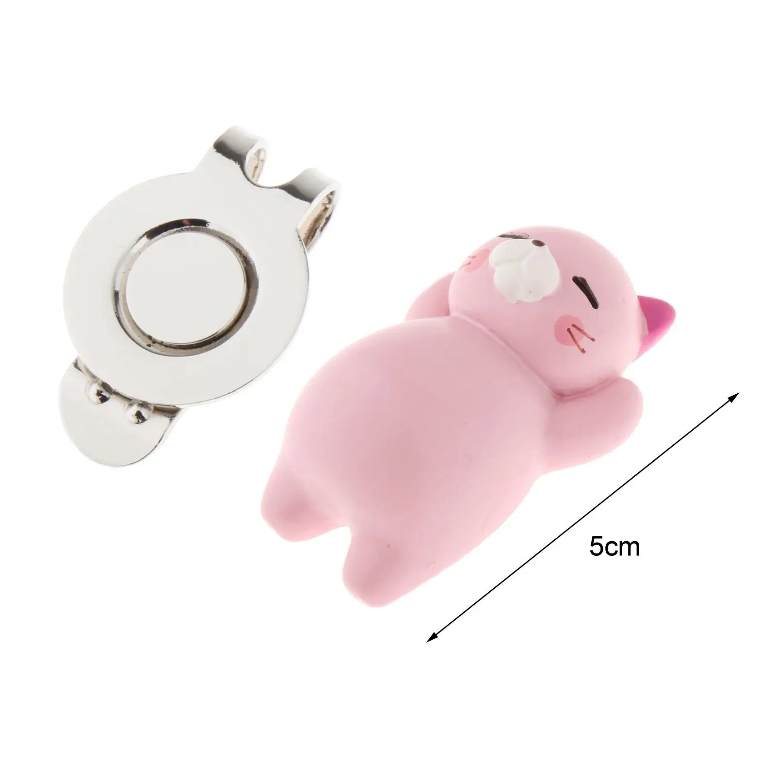 Golf Ball Marker Golf Ball Mark Tool Attach to Caps Visor Funny Cap Clamp Metal Cute Kitten Lightweight with Hat Clip
