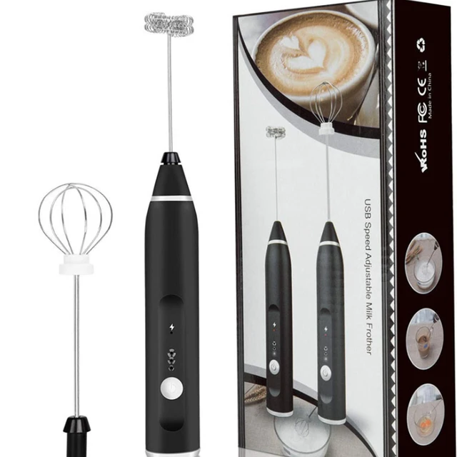 Electric Milk Frother USB Rechargeable Handheld Blender Foamer High Speeds  Drink Maker Whisk Mixer For Coffee Cappuccino Cream - AliExpress