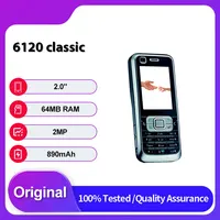 Original Unlocked 6120C 6120 classic Single Sim GSM 900/1800 2G/3G  Mobile Phone Russian Arabic  Keyboard Made in Finland