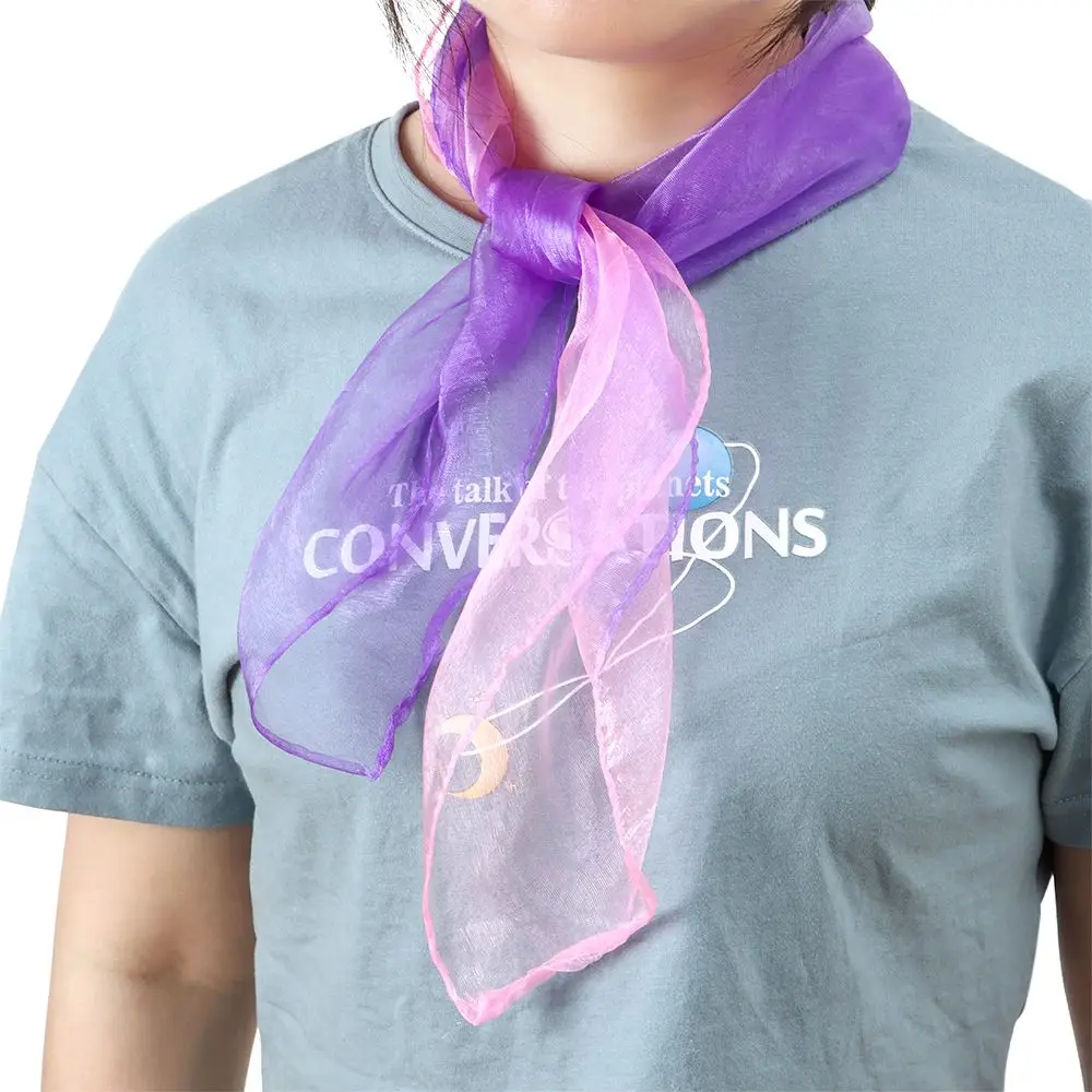 Scarves Juggling Performance Props for Kids Dance Scarfs Square Silk Scarf Gradient Color Scarf Gradient Color Dancing
