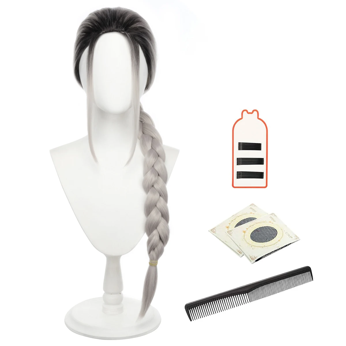 HOLOUN Gokurakugai Anime Tao Cosplay Wig Braided Hair Rose Net Synthetic Fiber Adjustable Size Heat Resistant Halloween Party