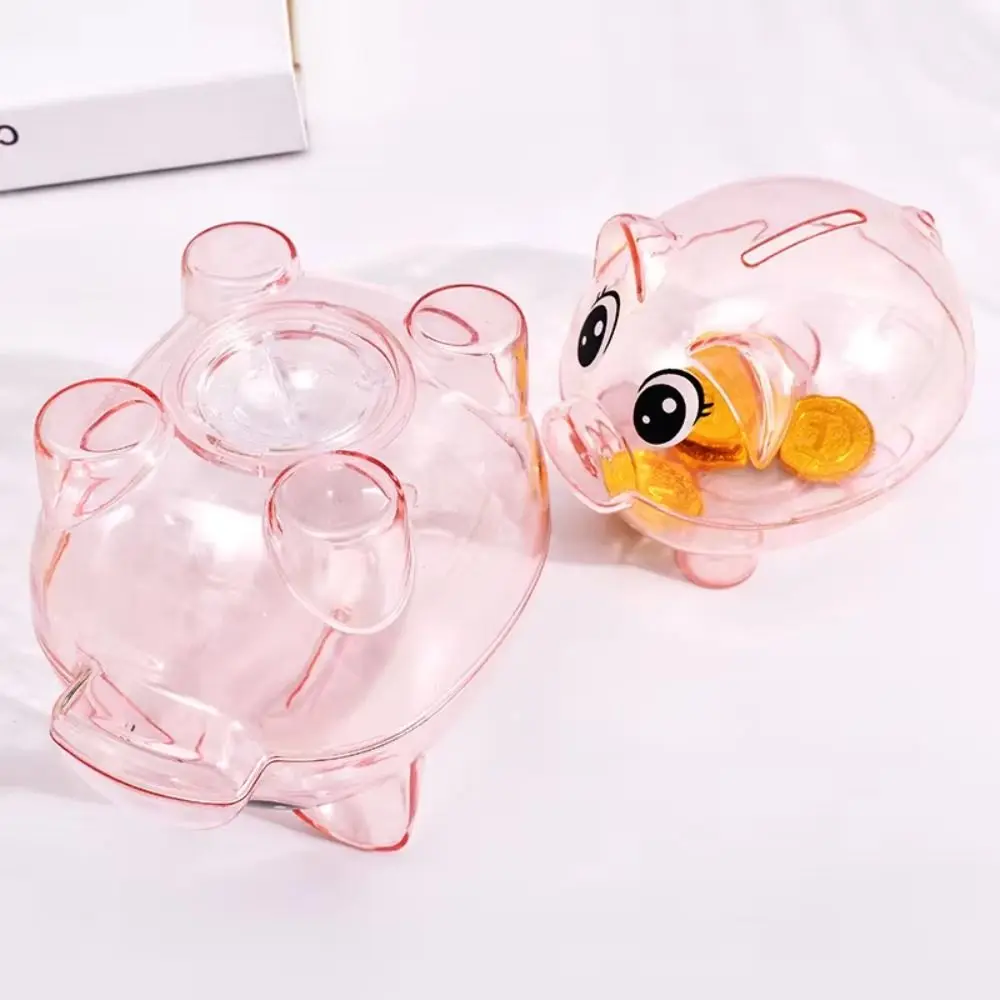 Mealheiro transparente em forma de porquinho para poupar moedas_voghion.com