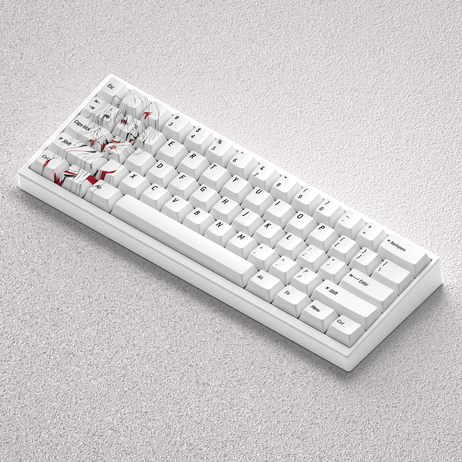 74 키 Yuzuriha Inori Keycaps 길티 크라운 귀여운 애니메이션 Keycap PBT 염료 하위 Chreey 프로필 Cherry MX 스위치 용 일본어 Keycap