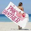 Beach Towel Microfiber Sand Free Quick Dry Soft Sandproof Pool Towels Gift for Cartoon Pink P-Panthers Women Travel Shower 2