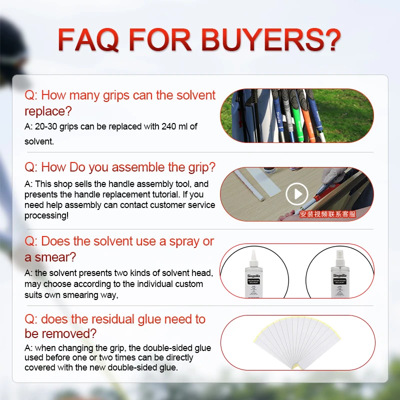 Golf Club Grip Replacement Kit 6