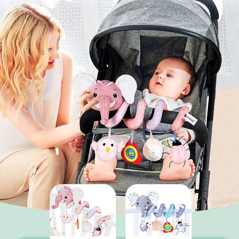

Baby Playing Kids Stroller Hanging Doll Toy Baby Rattles Educational Toys for Children Activity Spiral Crib Toddler Bed Bell