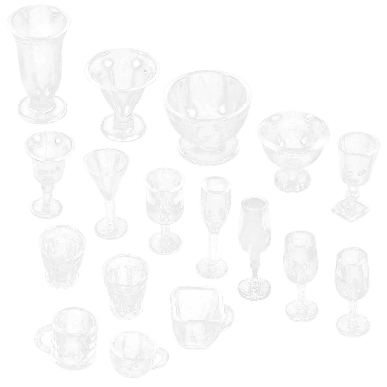 

17pcs Home Goods Home Decor Model House Crafts Miniature House Mini Tableware Decoration 1:12