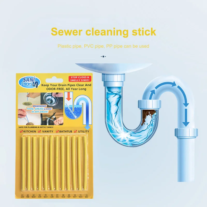 Drain Cleaner Sticks Unclogged Efficient Drain Sticks Pipe