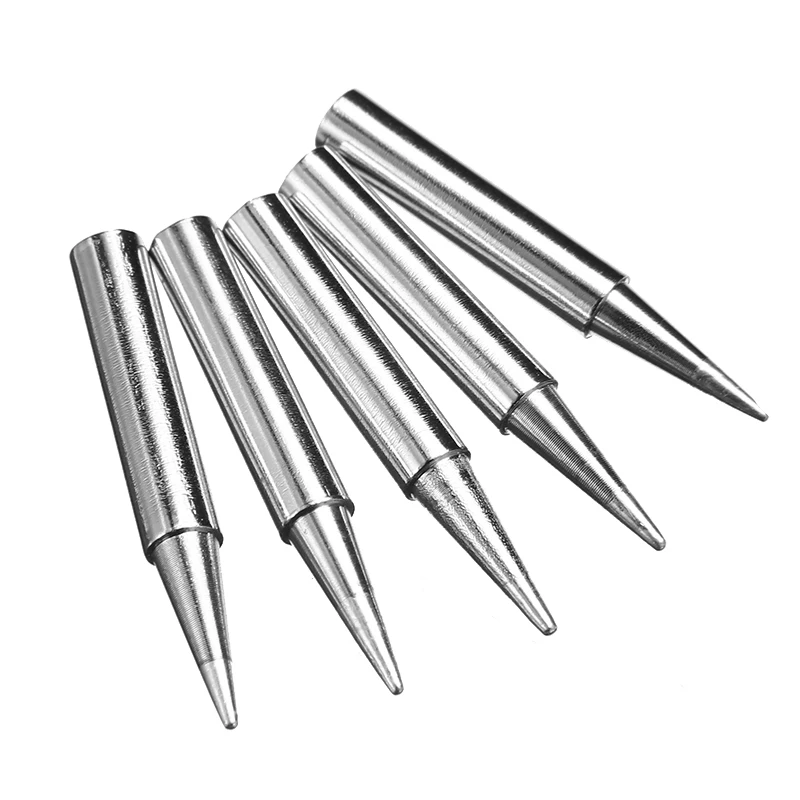 5Pcs/Lot 900M-T-B Copper Soldering Iron Tips Lead Free Solder Welding Tools For 936/937/938/969 Soldering Station arc welders