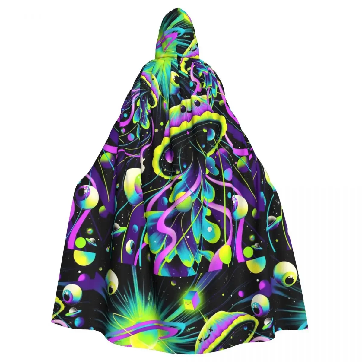 

Hooded Cloak Polyester Unisex Witch Cape Costume AccessoryColorful Jellyfish