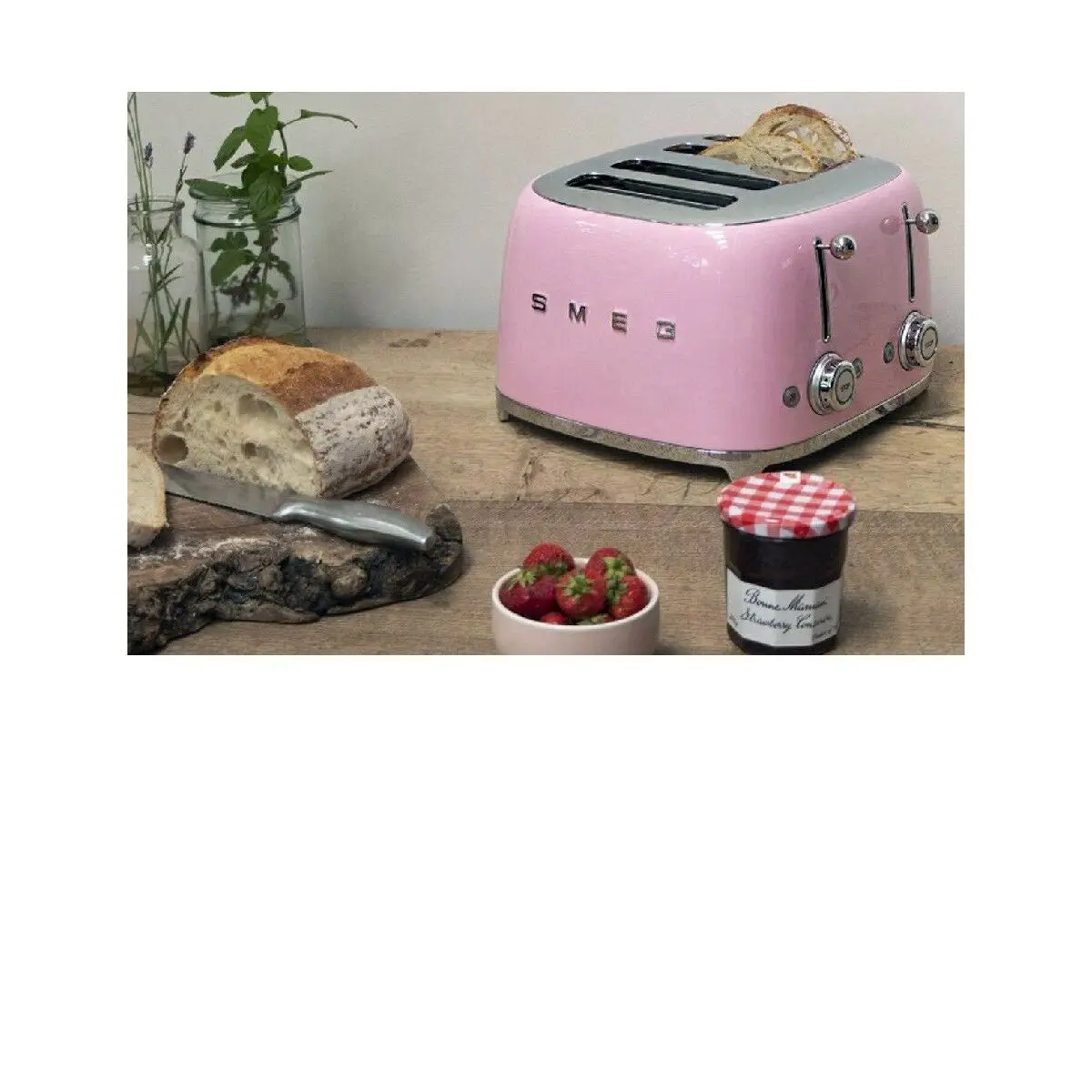 SMEG 4 SLICE TOASTERS PINK