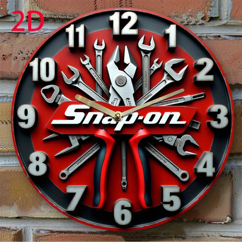 1pc Snap-on Mechanic Tools Acrylic Wall Clock Non - Luminous