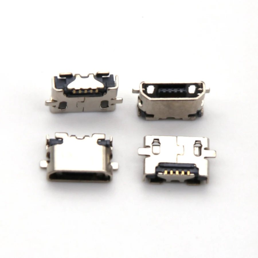 5Pcs Mini Micro Usb Charge Connector Socket Per Nokia 502 Asha Dual Sim, X2 Dual Sim (5 Pin, Micro Usb Type-B) Parti Di Ricambio