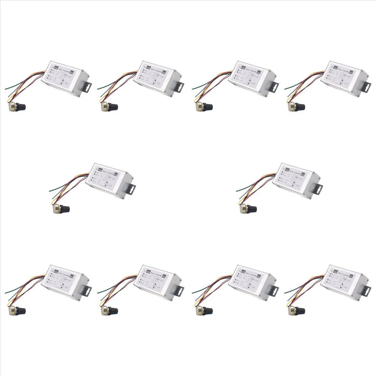 WSFS 10X 모터 속도 컨트롤러 DC9V 12V 24V 48V 60V 20A PWM 모터 속도 컨트롤러 레귤레이터 드라이버 0-1200W