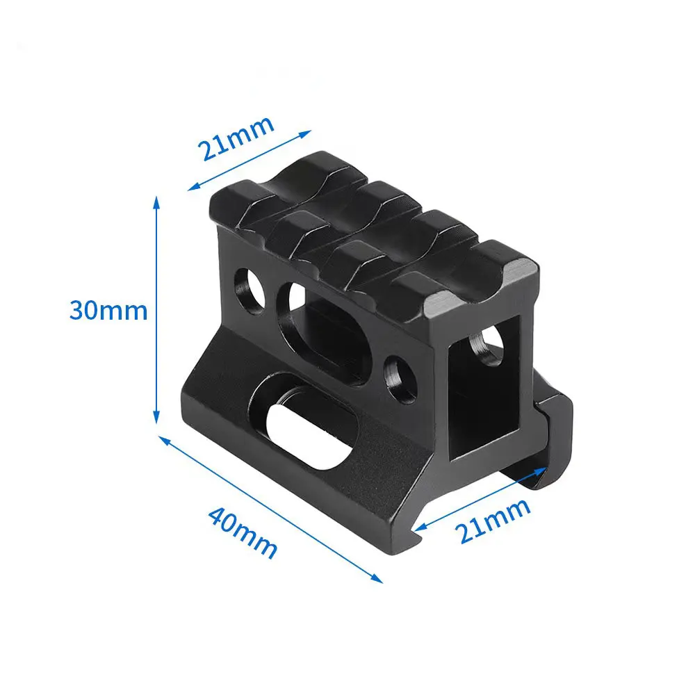 Riser Mount 1" Height Picatinny Short Riser Mount Aluminum Alloy Scope Base 20mm Picatinny Rail