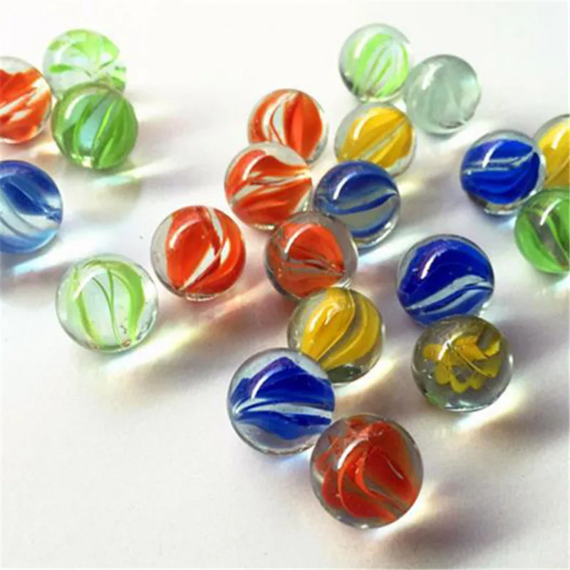 Colorful Glass Marbles Kids Marble Run Game Marble Solitaire Toy Accs Vase Filler&Fish Tank Home Decor 10Ppcs