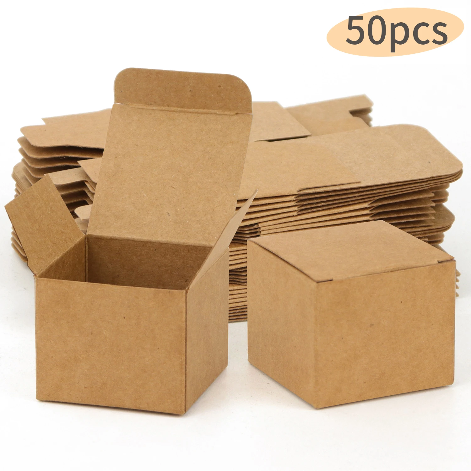50pcs/brązowy karton kraft DIY rękodzieła opakowanie kartonowe wiele rozmiarów pudełko na przyjęcie ślubnych