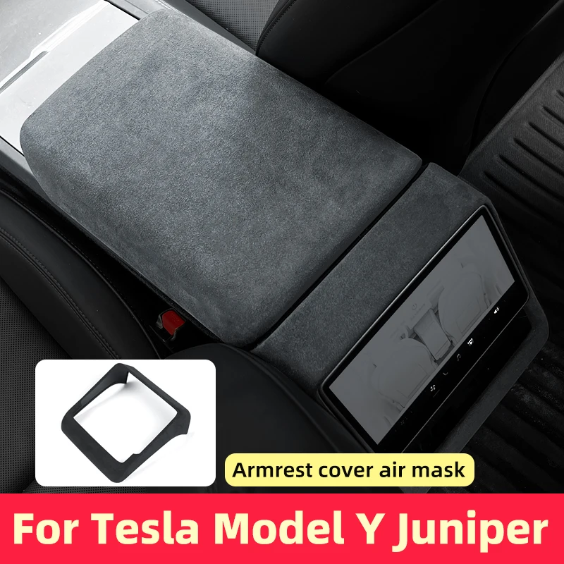 For Tesla Model Y Juniper 2025+ Launch Accessories For Tesla Model 3 Highland 2024 Central Control Armrest Box cover ABS Materia